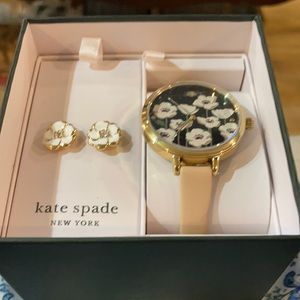 Kate Spade Flower Watch and Earring Set